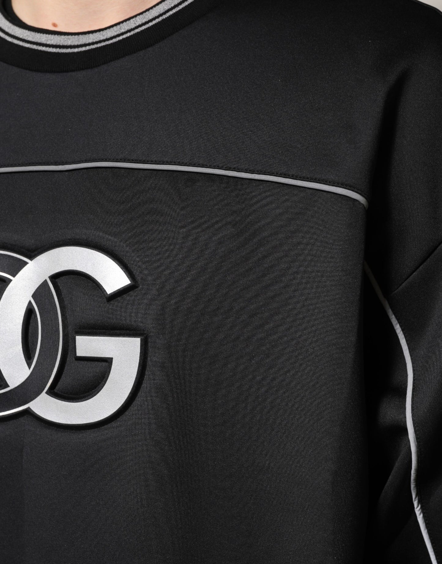 Dolce & Gabbana Black DG Logo Crew Neck Sweatshirt