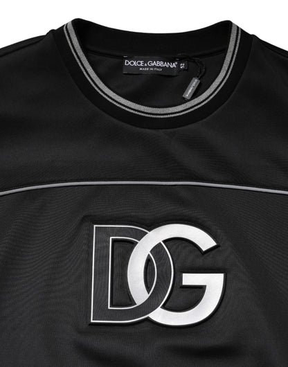 Dolce & Gabbana Black DG Logo Crew Neck Sweatshirt