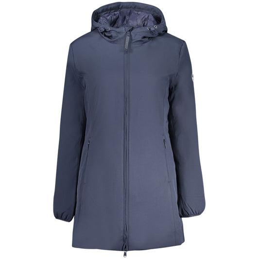 North Sails Blue Polyester Hooded Coat