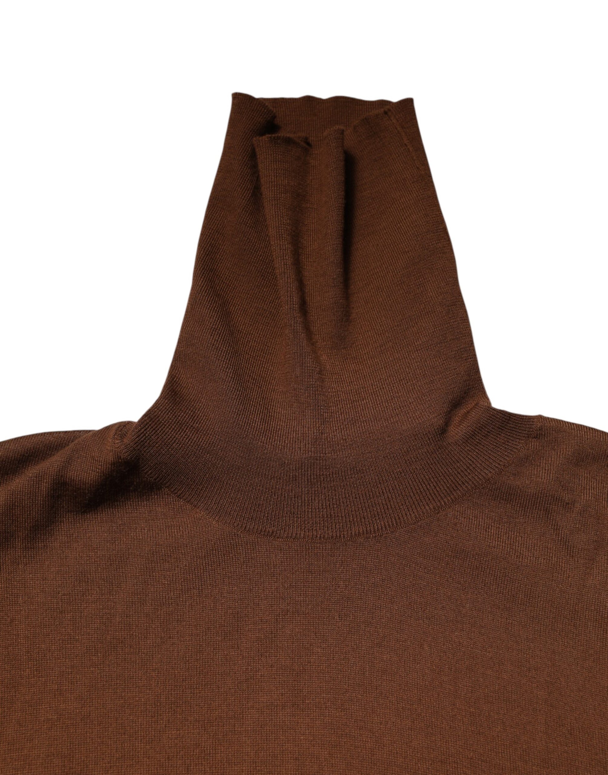 Dolce & Gabbana Brown Cashmere Turtle Neck Pullover Sweater