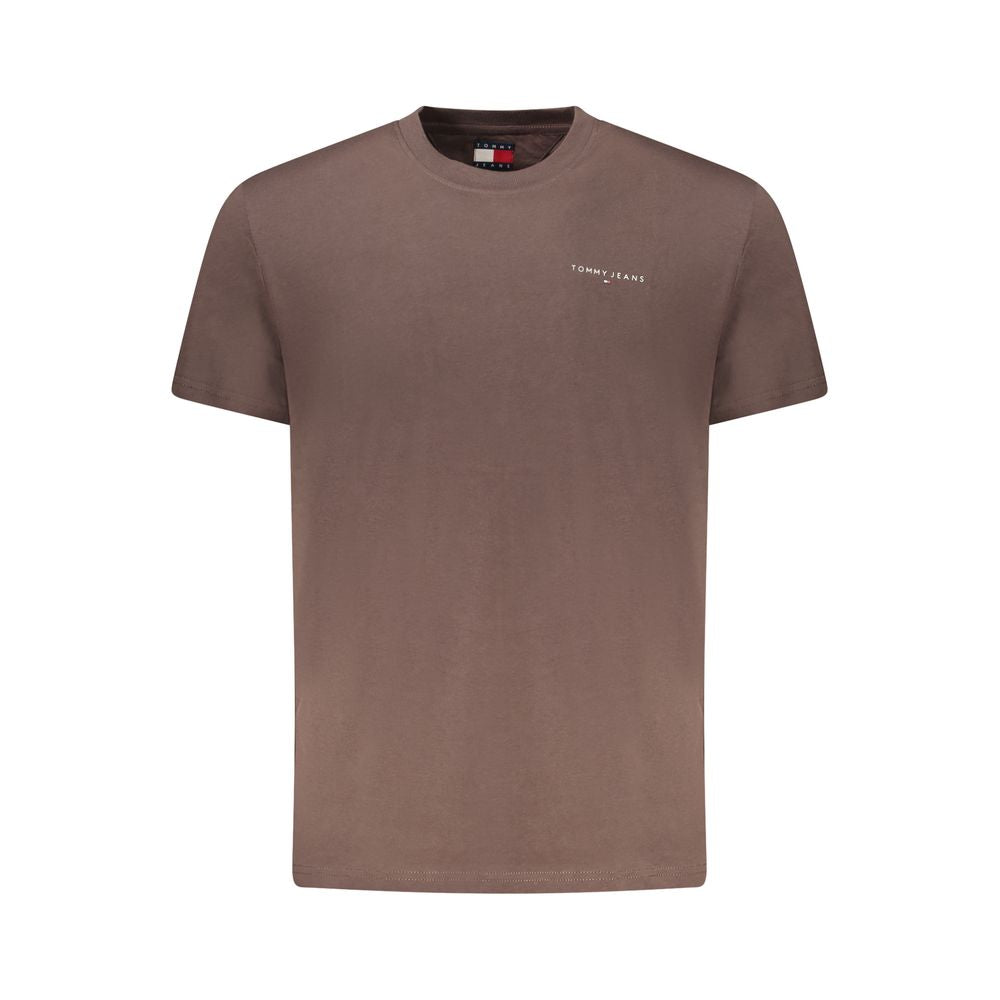Tommy Hilfiger Brown Cotton Men's T-Shirt - XL