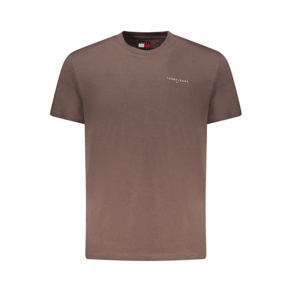 Tommy Hilfiger Brown Cotton Men's T-Shirt - XL