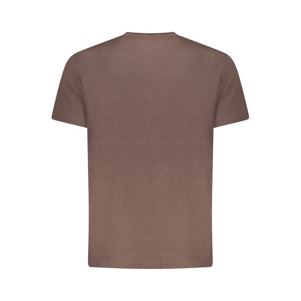 Tommy Hilfiger Brown Cotton Men's T-Shirt - XL