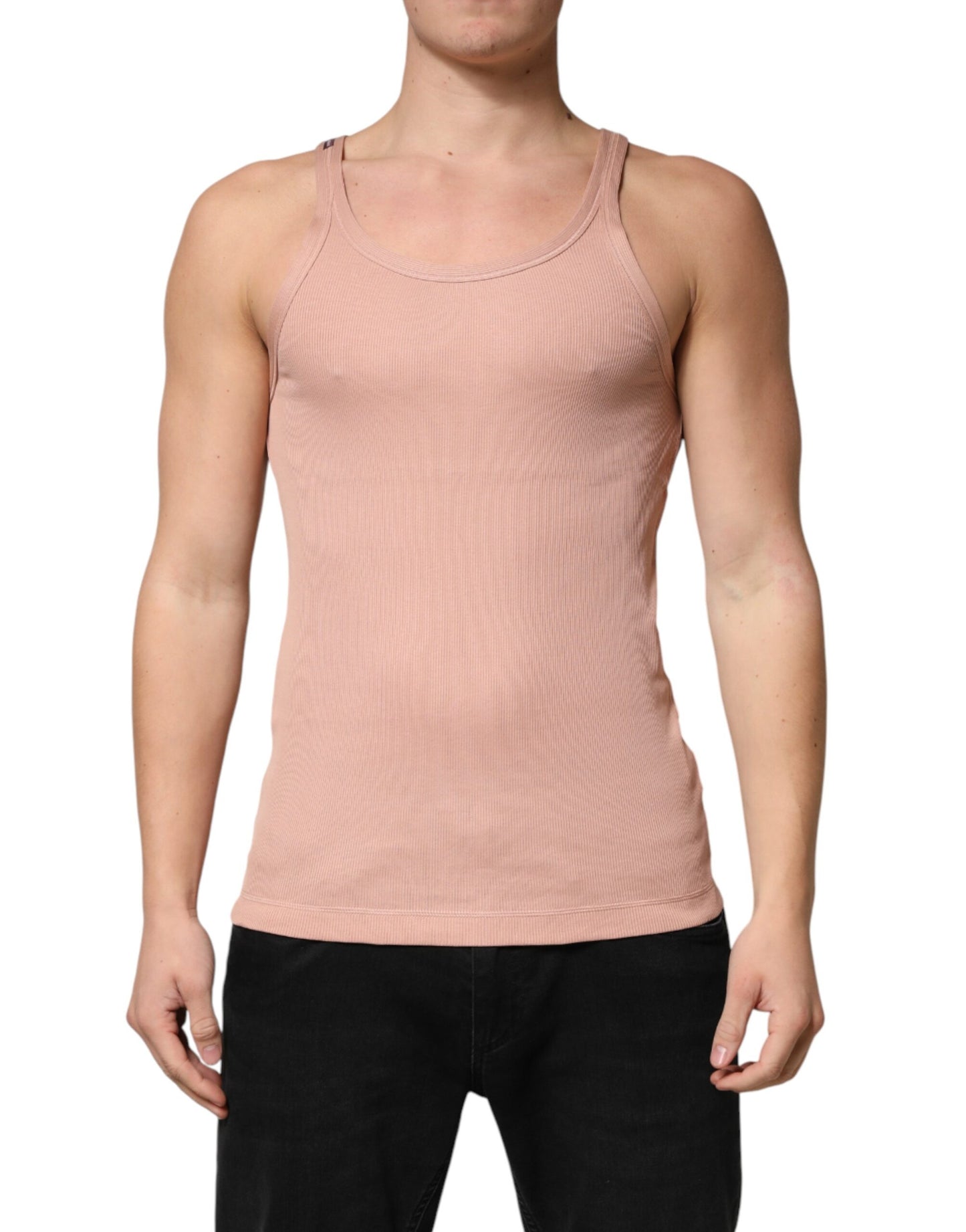 Dolce & Gabbana Pink Sleeveless Round Neck Tank Top