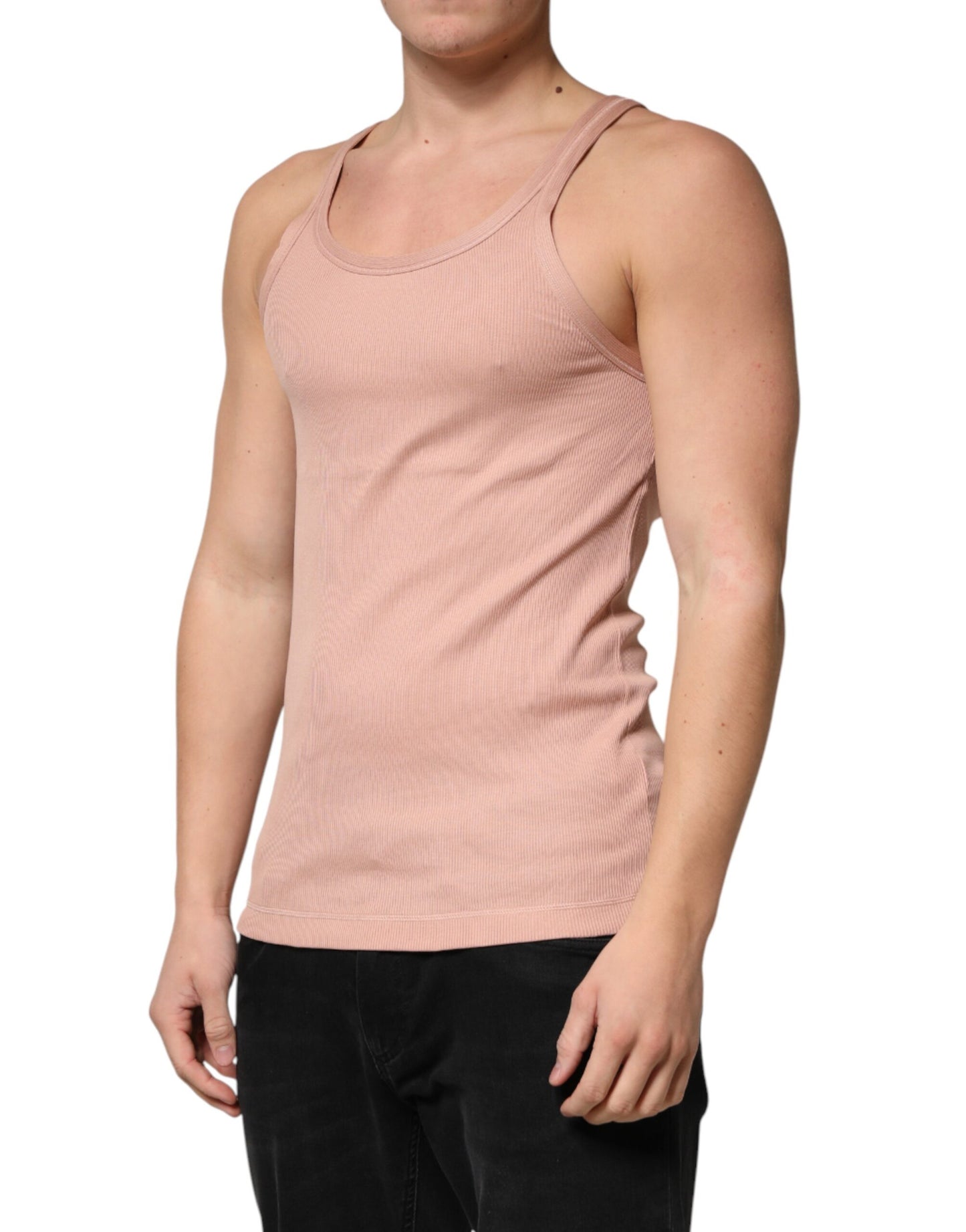 Dolce & Gabbana Pink Sleeveless Round Neck Tank Top