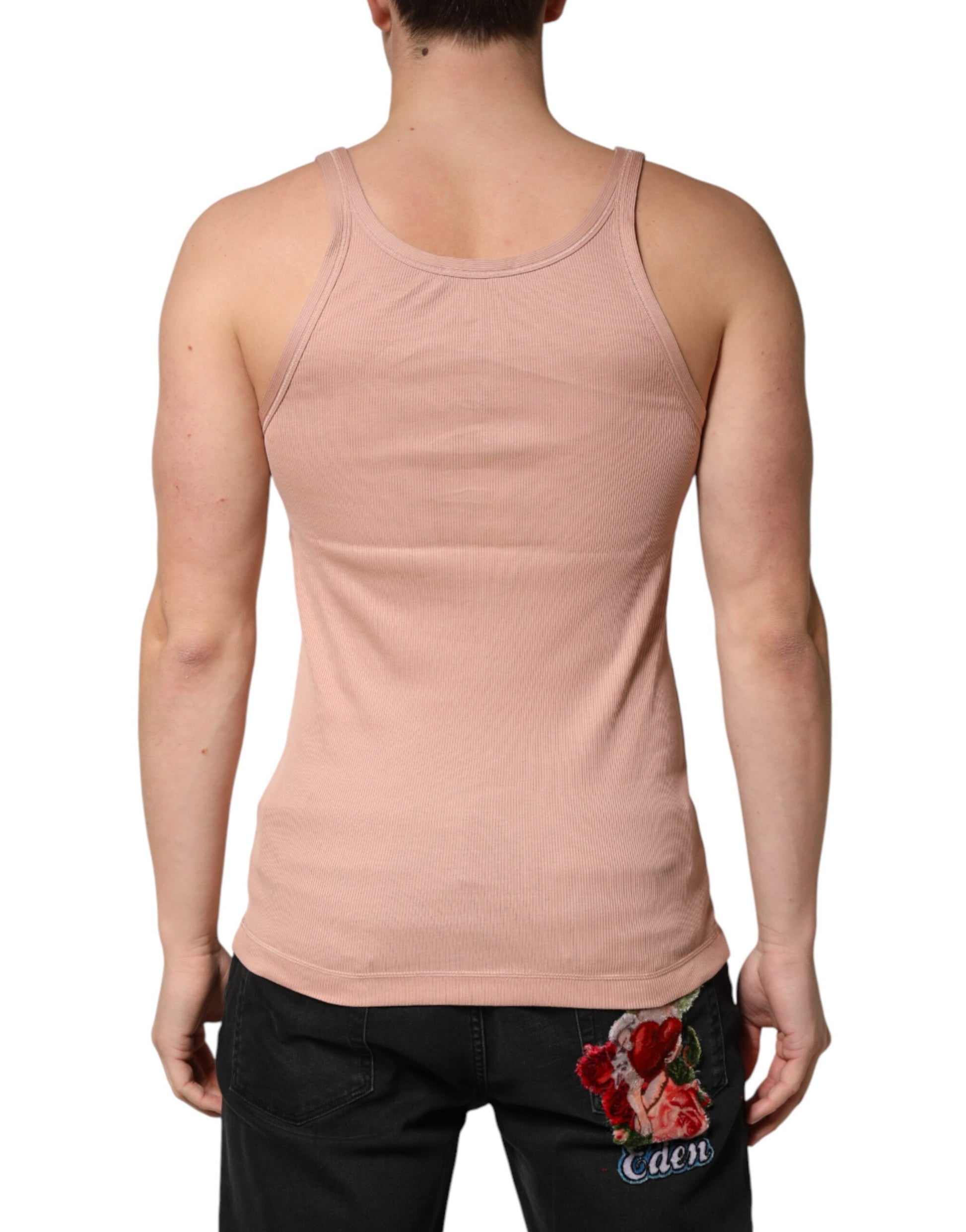 Dolce & Gabbana Pink Sleeveless Round Neck Tank Top