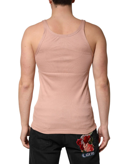 Dolce & Gabbana Pink Sleeveless Round Neck Tank Top