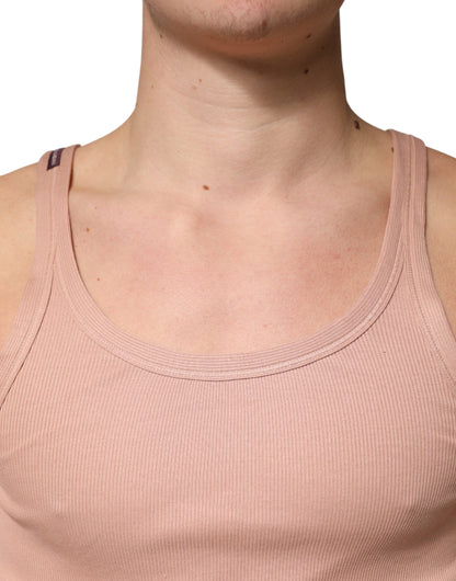 Dolce & Gabbana Pink Sleeveless Round Neck Tank Top