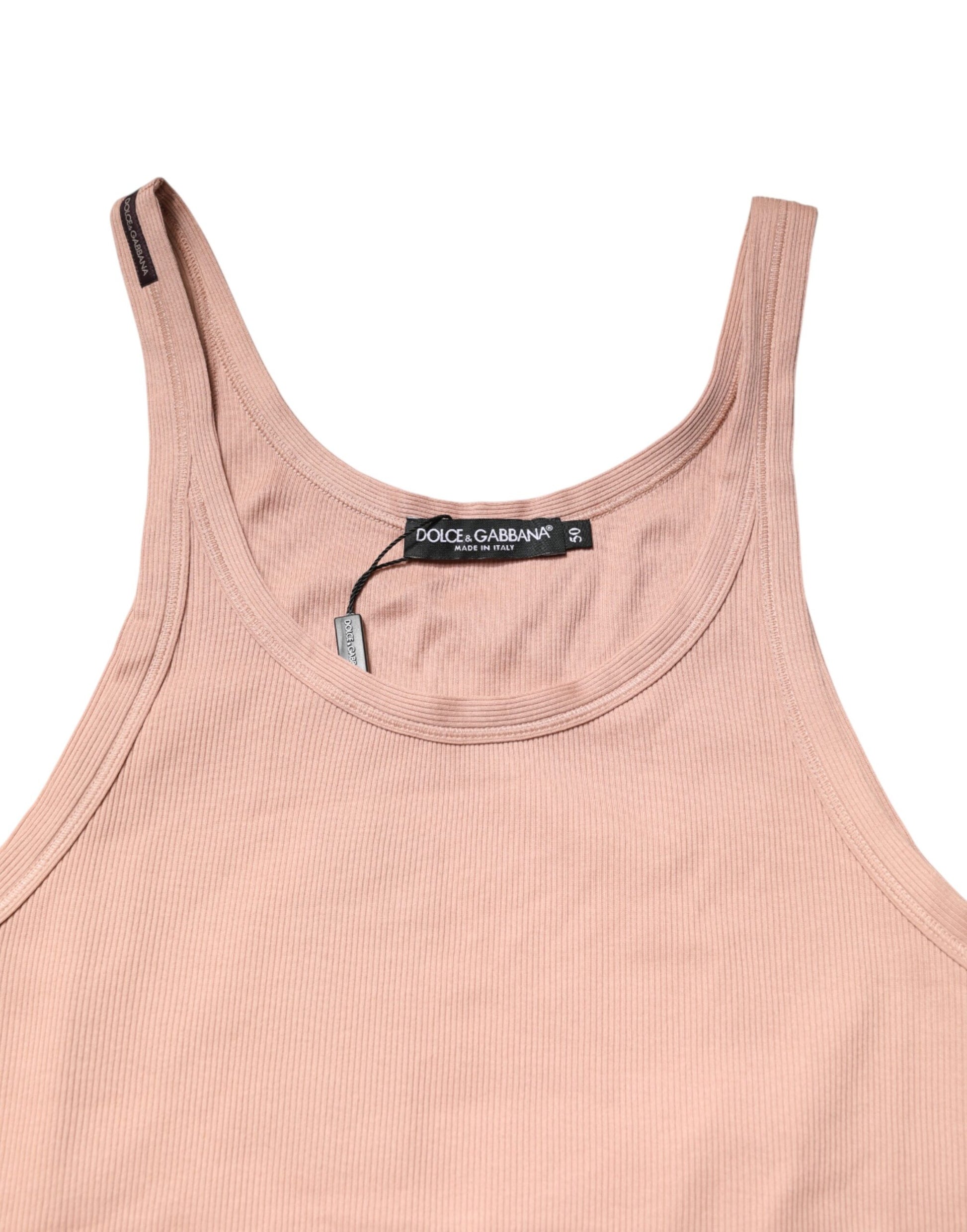 Dolce & Gabbana Pink Sleeveless Round Neck Tank Top