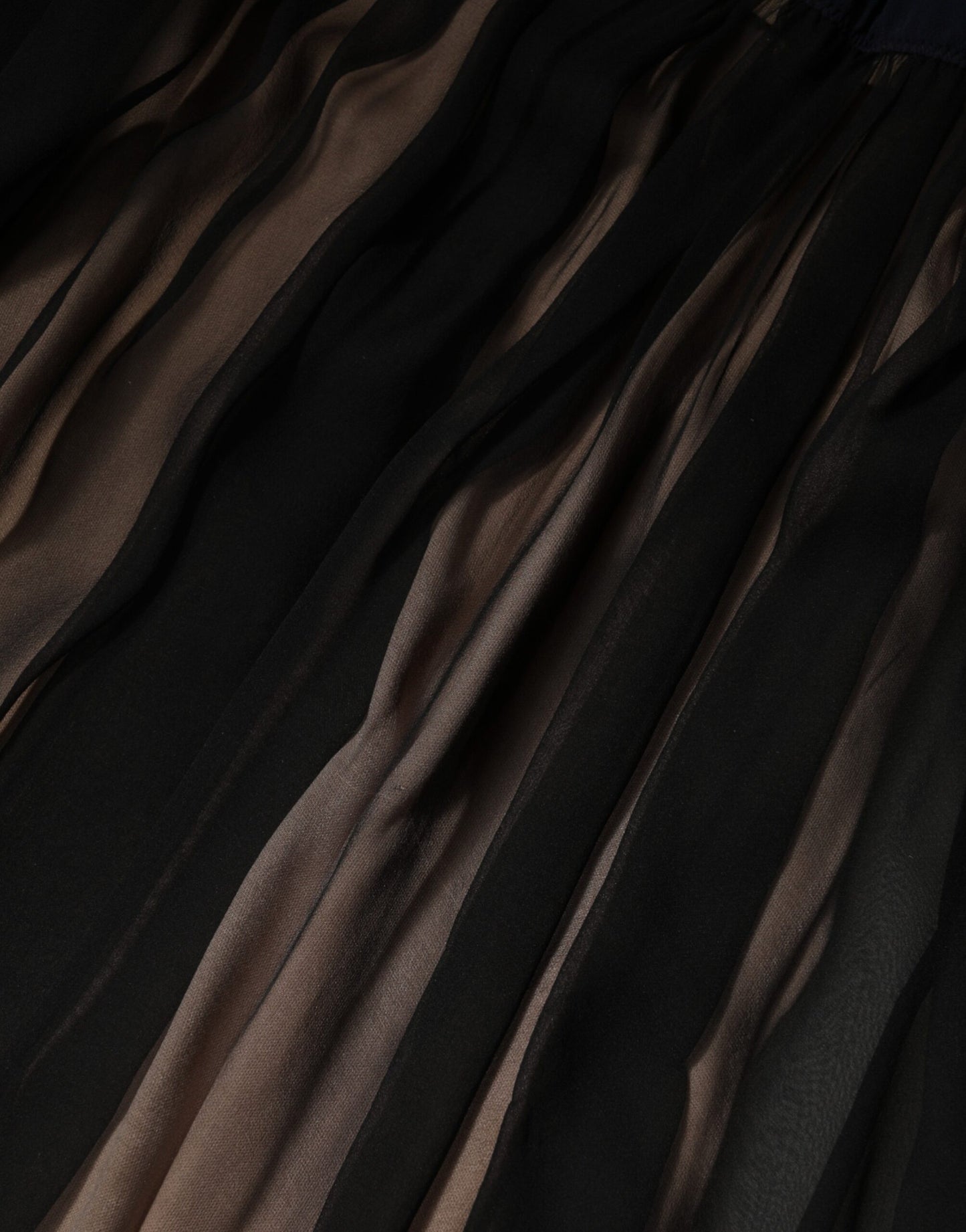 N.21 Blue Long Sleeves Sheer Silk Sheath A-line Midi Dress