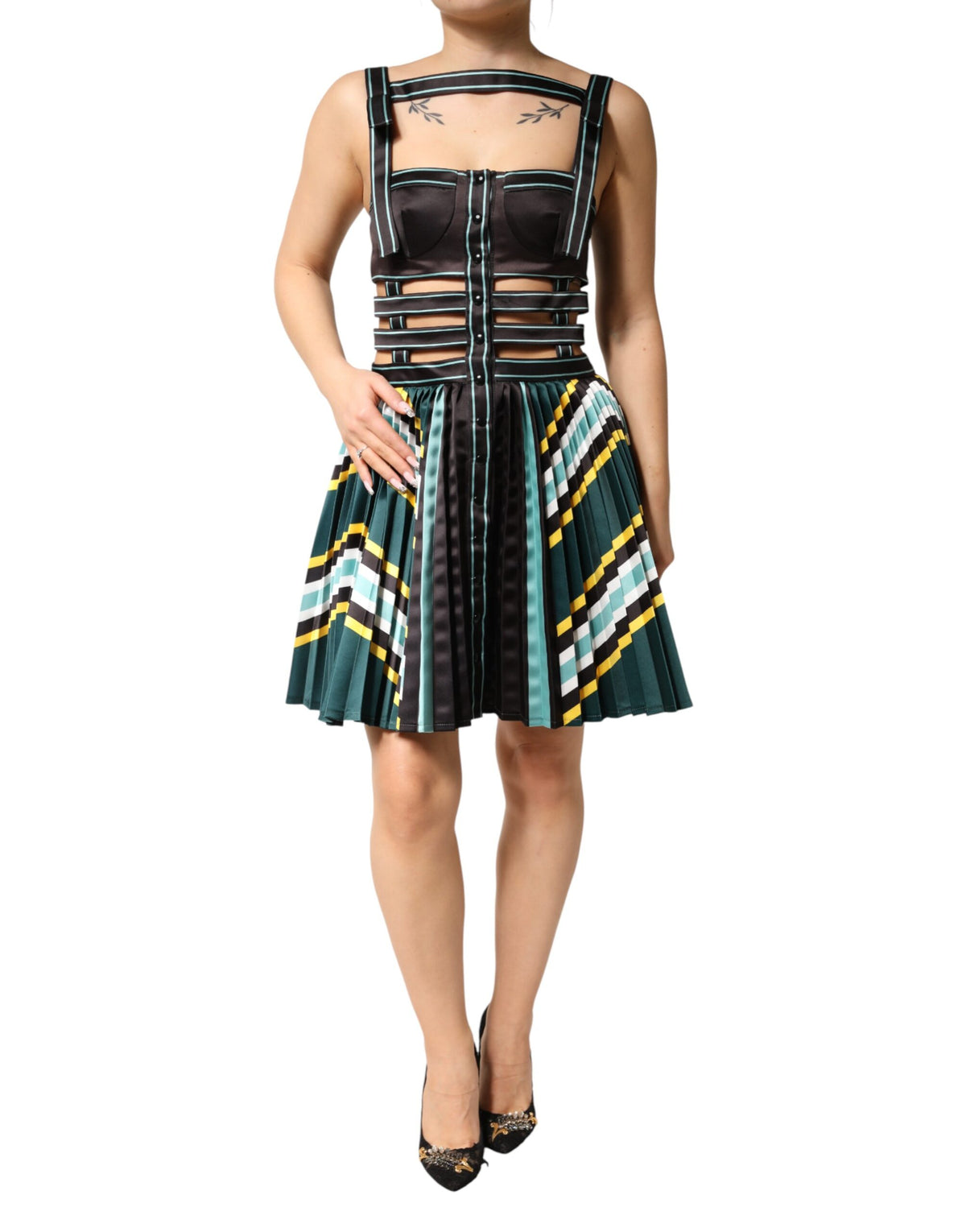 Philosophy di Lorenzo Serafini Multicolor Sleeveless A-line Dress