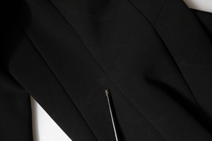 Dolce & Gabbana Black Viscose Bodycon Sheath Midi Dress