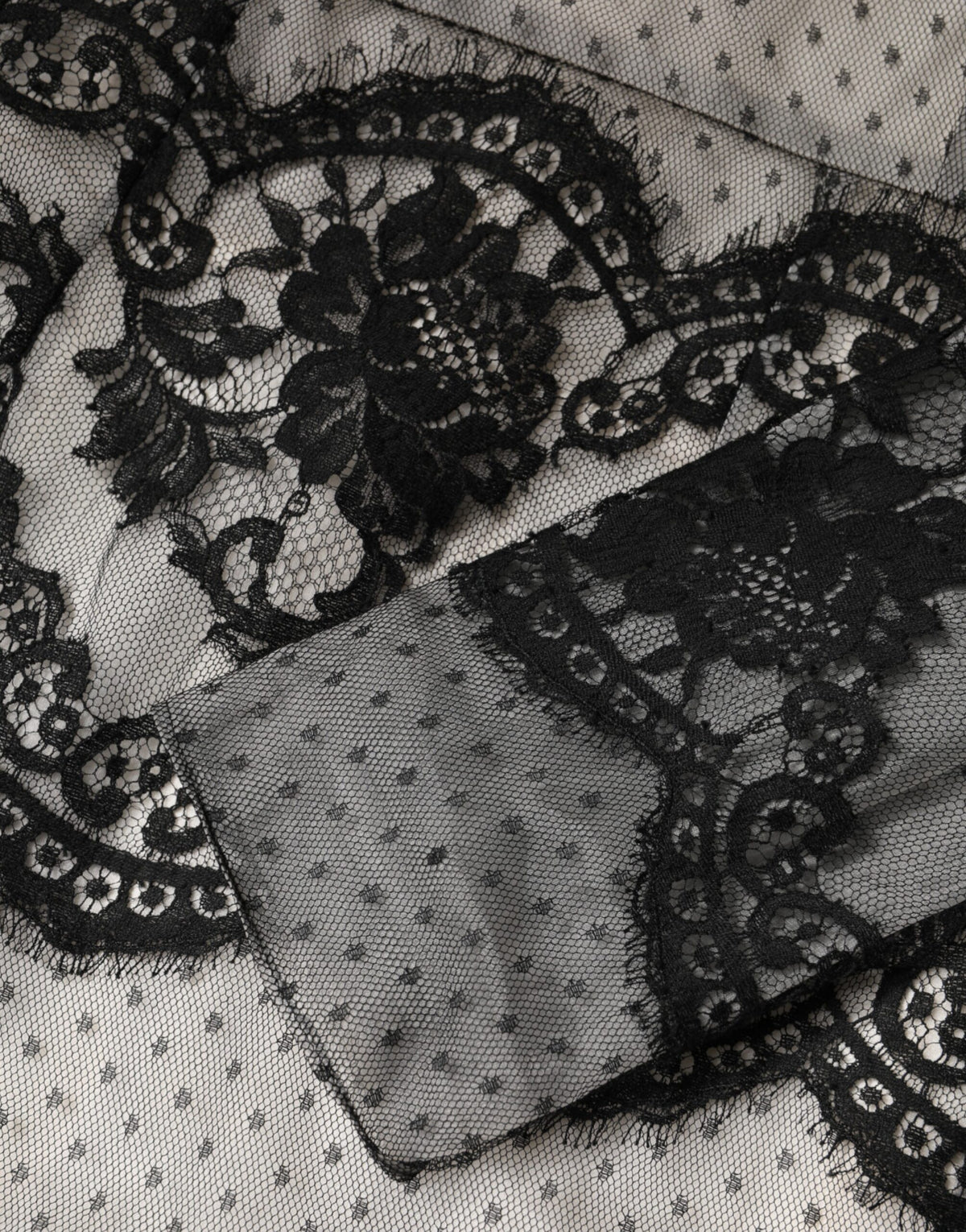 Dolce & Gabbana Black White Lace Silk Blend Maxi Sheath Dress
