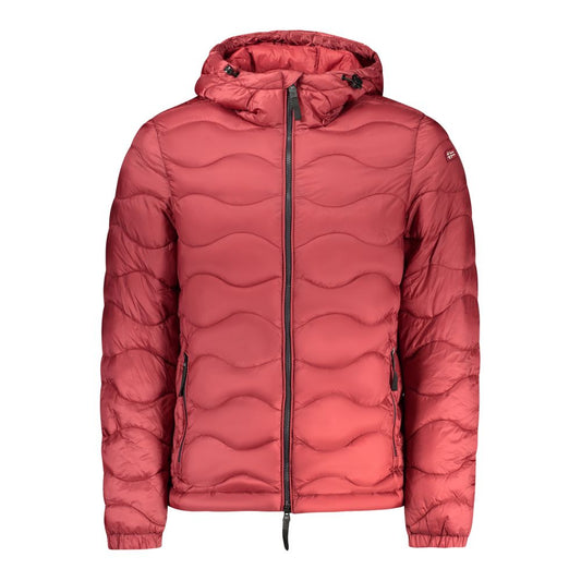 Norway 1963 Red Wavy Quilted Hooded Jacket