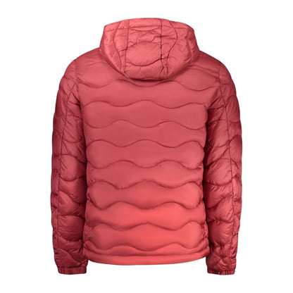 Norway 1963 Red Wavy Quilted Hooded Jacket
