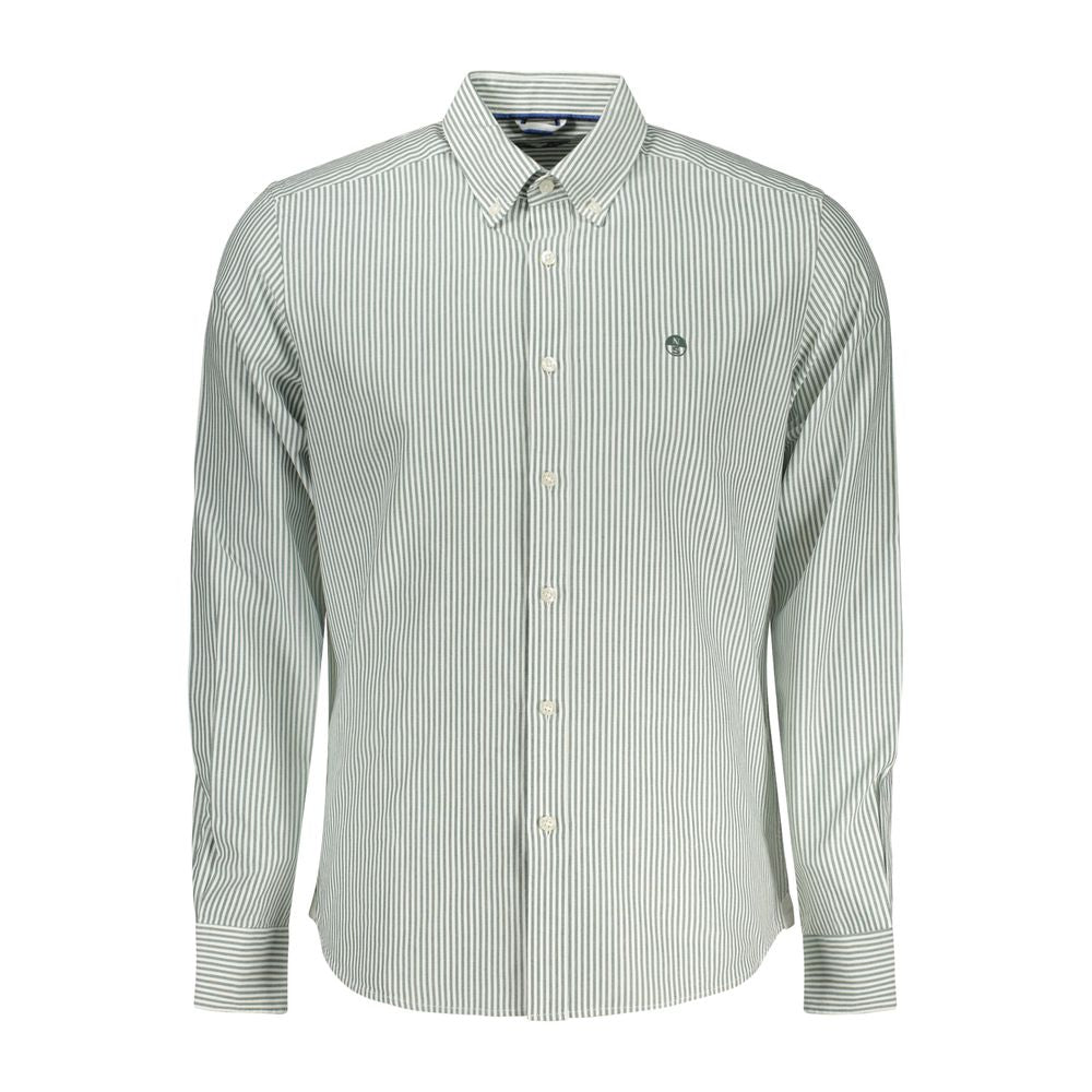 NORTH SAILS Green Striped Long-Sleeved Shirt