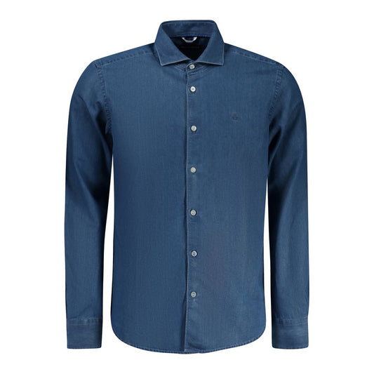 North Sails Blue Cotton Men Shirt - Classic Coastal Elegance
