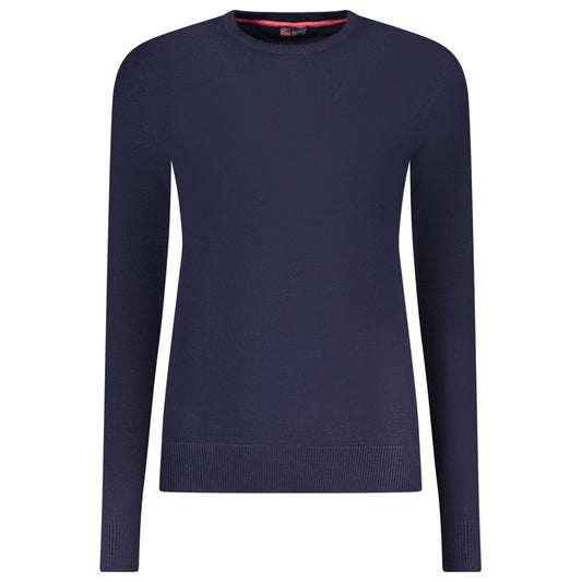 Norway 1963 Long-Sleeved Crew Neck Logo T-Shirt in Blu