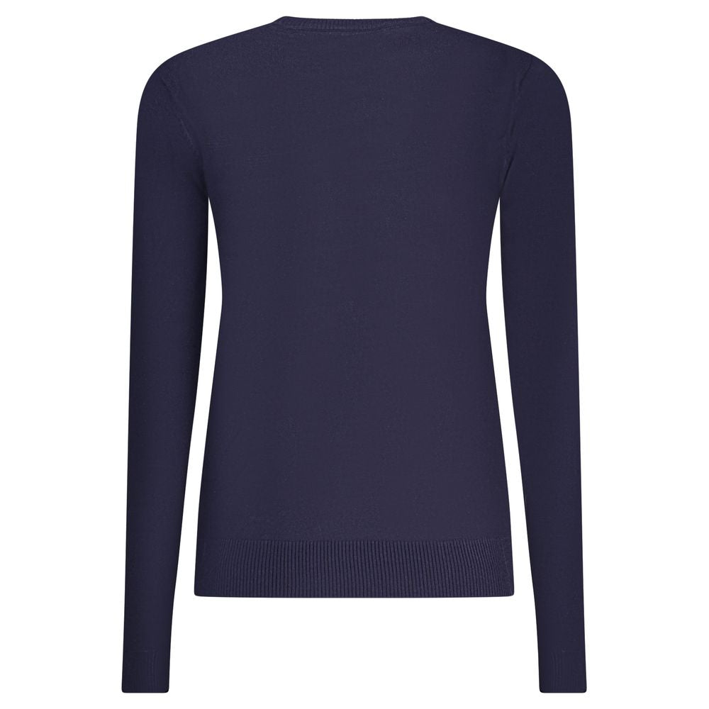 Norway 1963 Long-Sleeved Crew Neck Logo T-Shirt in Blu