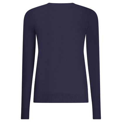 Norway 1963 Long-Sleeved Crew Neck Logo T-Shirt in Blu