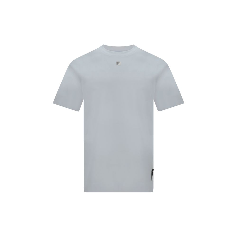 Fendi White Cotton T-Shirt - Iconic FF Logo Design