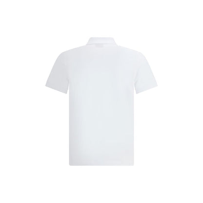 Fendi White Cotton Polo Shirt - Effortless Elegance