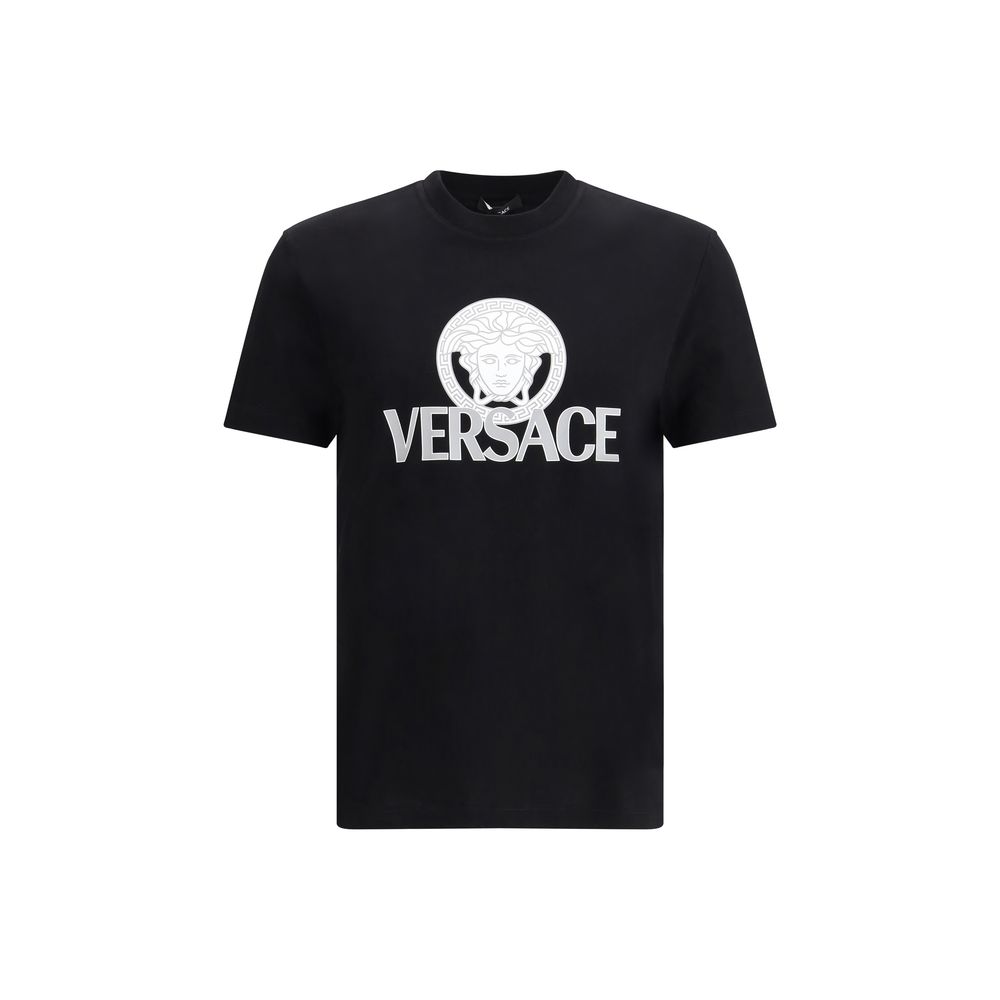 Versace Black Cotton T-Shirt - Iconic Style & Bold Statement