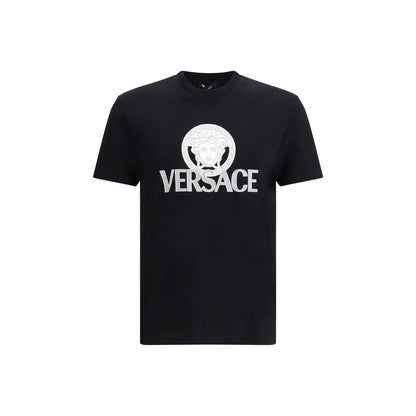 Versace Black Cotton T-Shirt - Iconic Style & Bold Statement