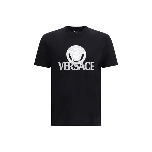 Versace Black Cotton T-Shirt - Iconic Style & Bold Statement