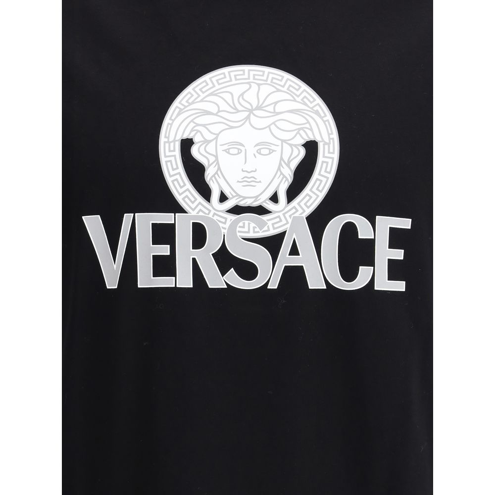 Versace Black Cotton T-Shirt - Iconic Style & Bold Statement