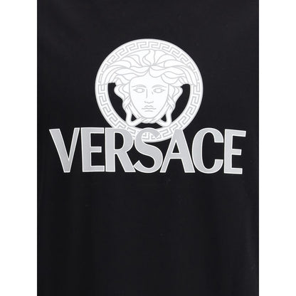 Versace Black Cotton T-Shirt - Iconic Style & Bold Statement