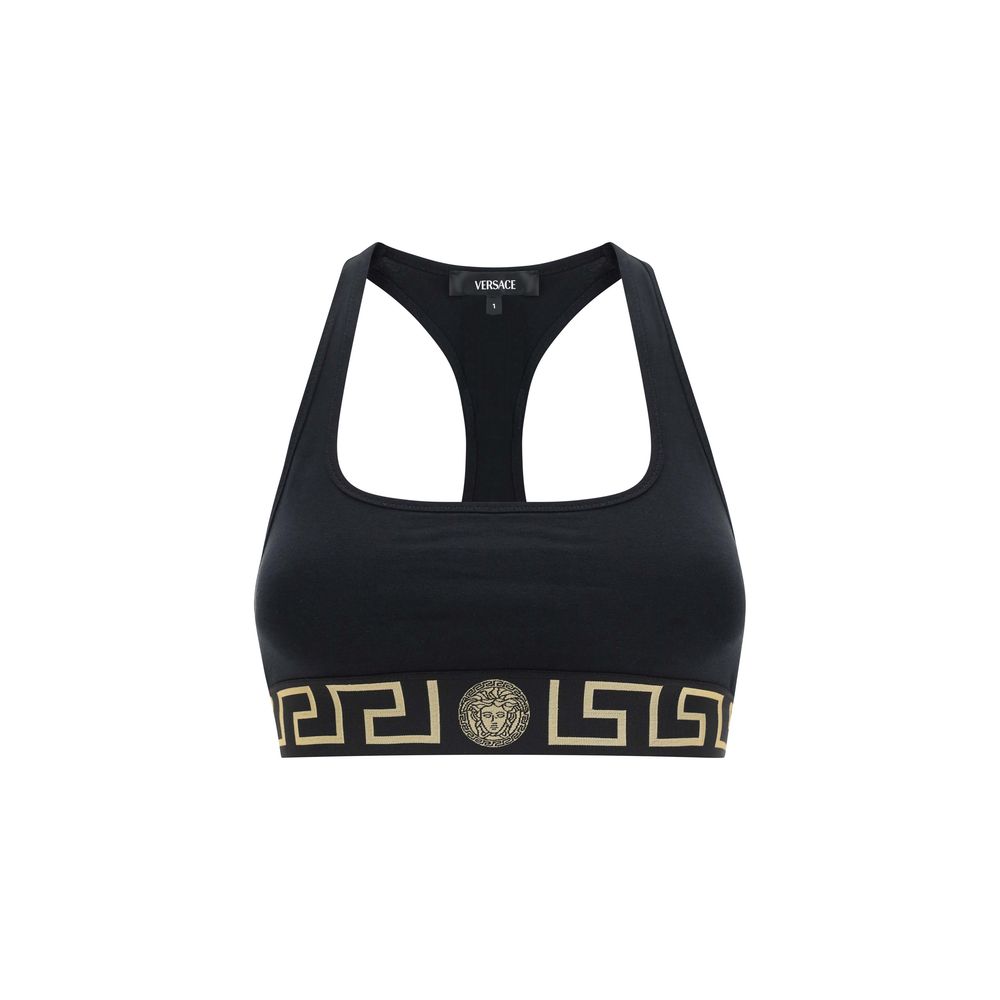 Versace Black Cotton Top – Bold Elegance Redefined
