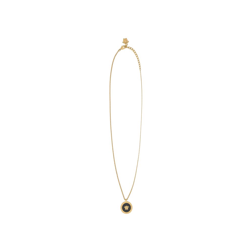 Versace Gold Brass Necklace with Medusa Pendant