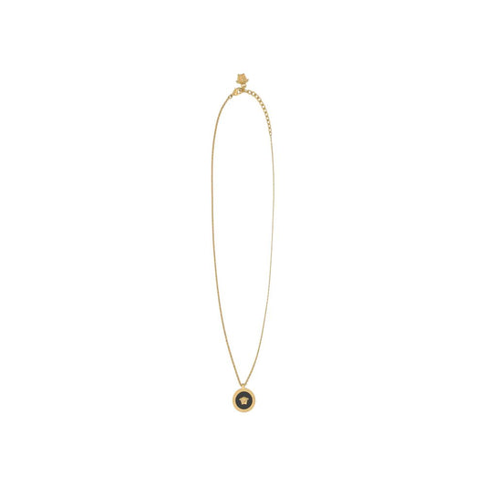 Versace Gold Brass Necklace with Medusa Pendant