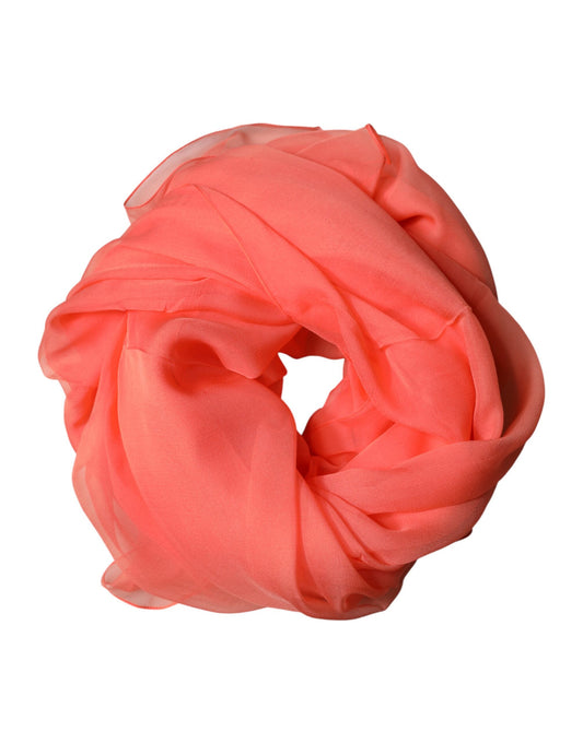 Dolce & Gabbana Orange Stole Silk Neck Wrap Shawl for Men