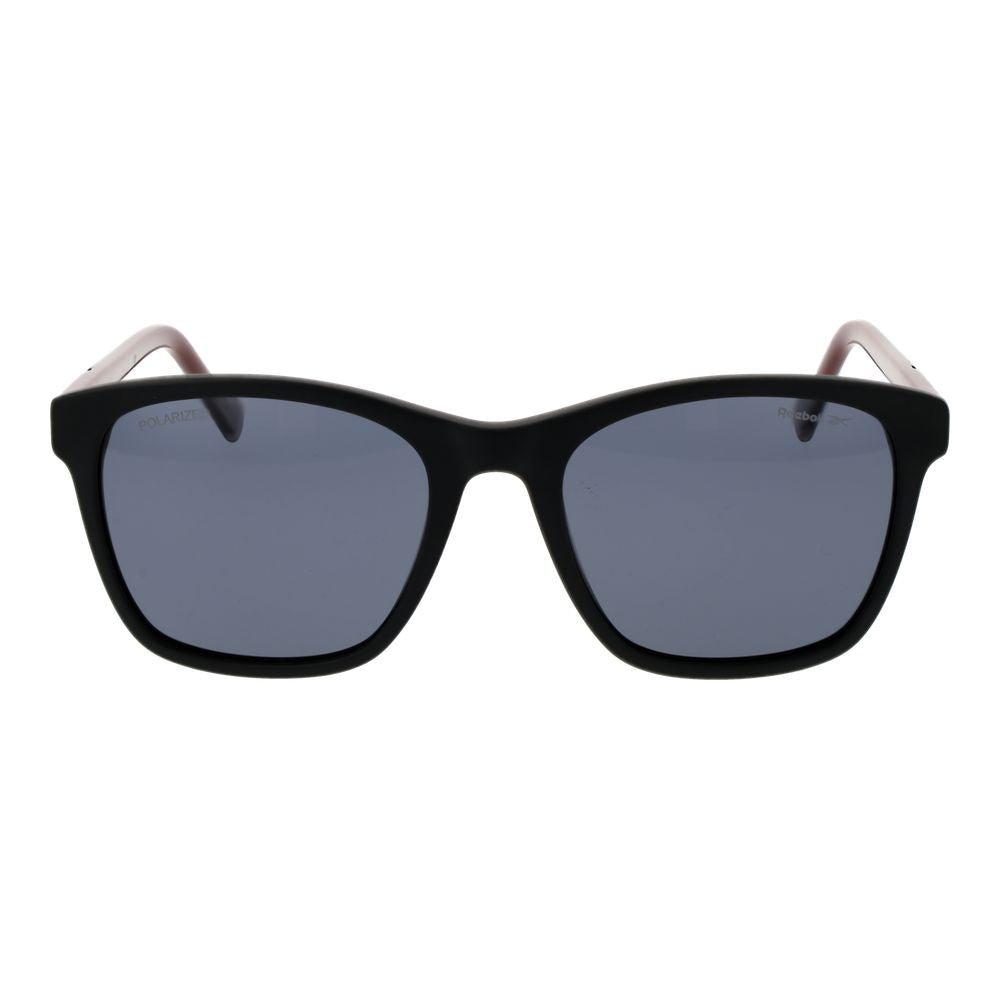 Reebok Men’s Sunglasses – Black Square Frame, Grey Polarised Lenses