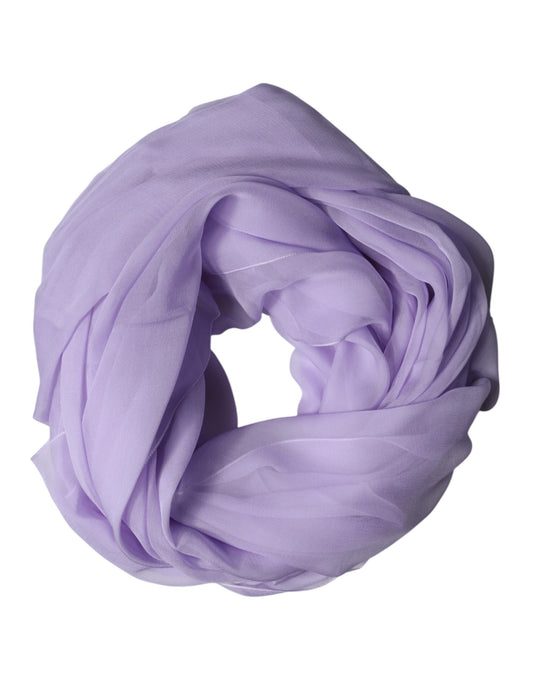 Dolce & Gabbana Purple Stole Silk Neck Wrap Shawl for Men