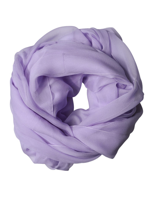 Dolce & Gabbana Purple Stole Silk Neck Wrap Shawl Men Scarf