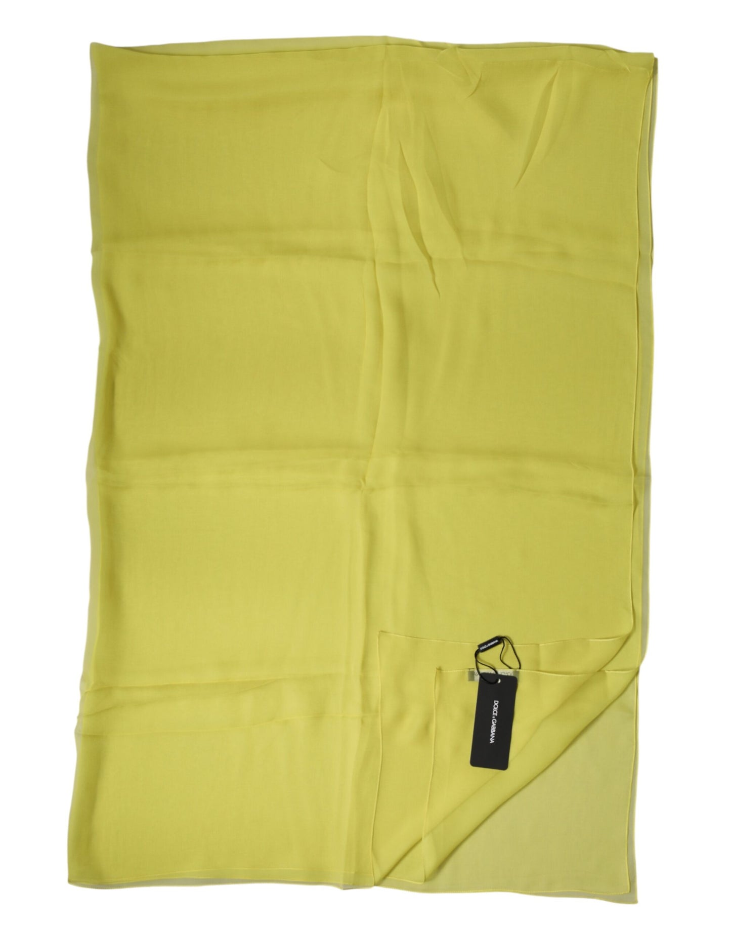 Dolce & Gabbana Yellow Stole Silk Neck Wrap Shawl for Men