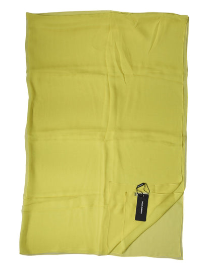 Dolce & Gabbana Yellow Stole Silk Neck Wrap Shawl for Men
