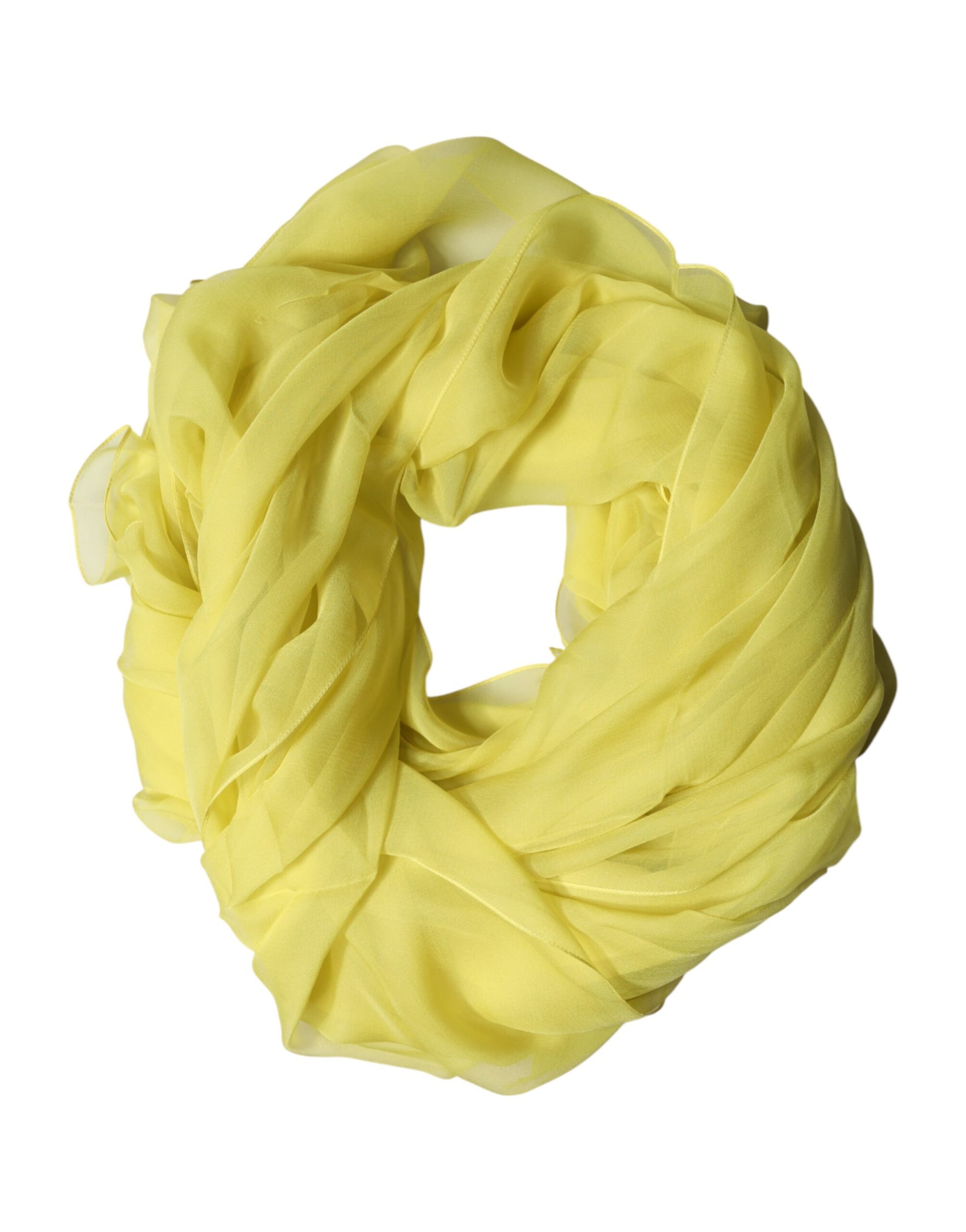 Dolce & Gabbana Yellow Stole Silk Neck Wrap Shawl for Men
