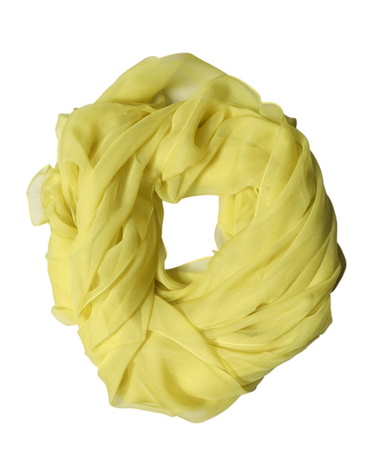 Dolce & Gabbana Yellow Stole Silk Neck Wrap Shawl for Men