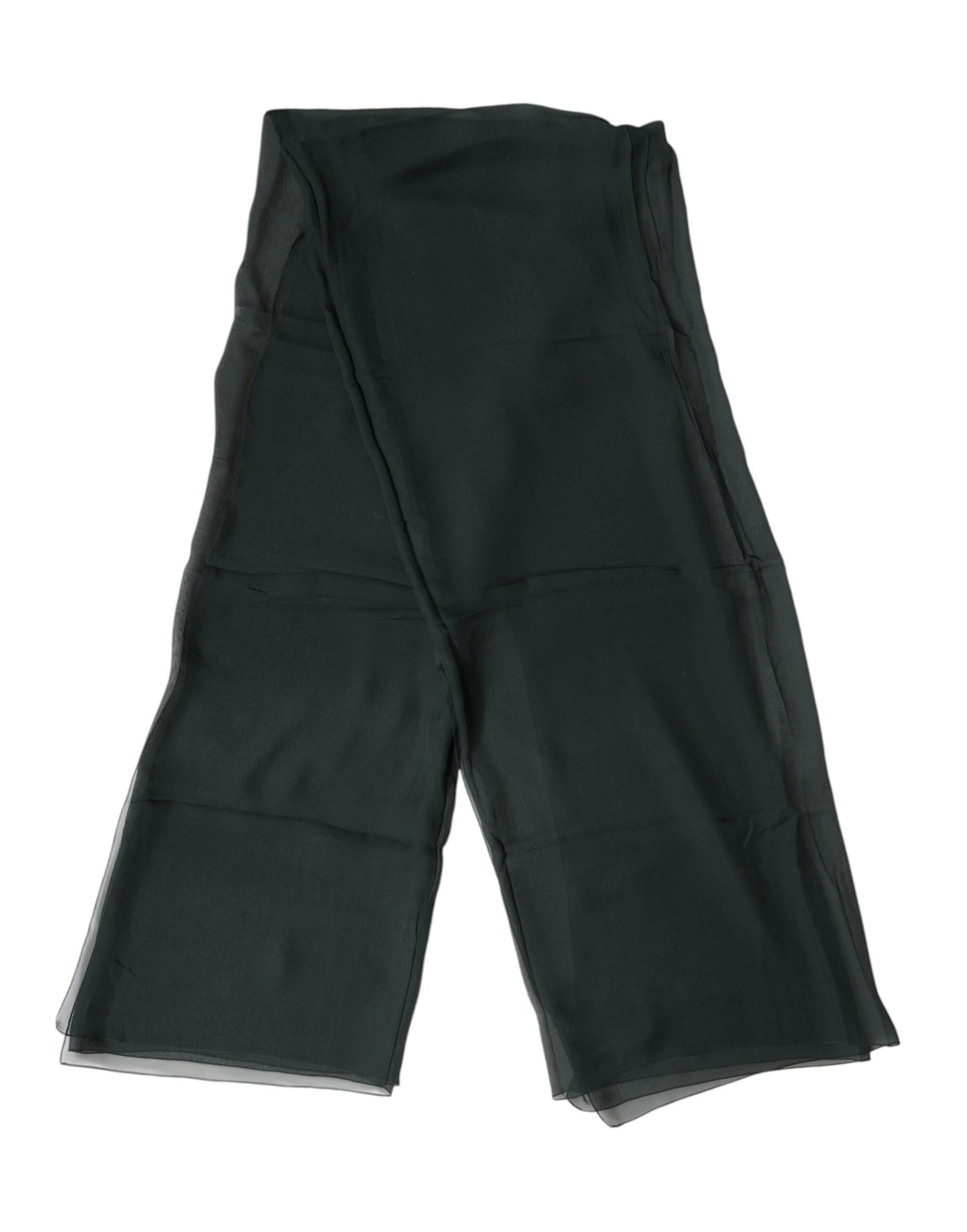 Dolce & Gabbana Dark Green Stole Silk Neck Wrap Shawl Scarf