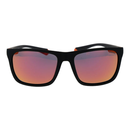 Polaroid Unisex Sunglasses – Black Full-Rim Frame, Grey Mirrored Lenses