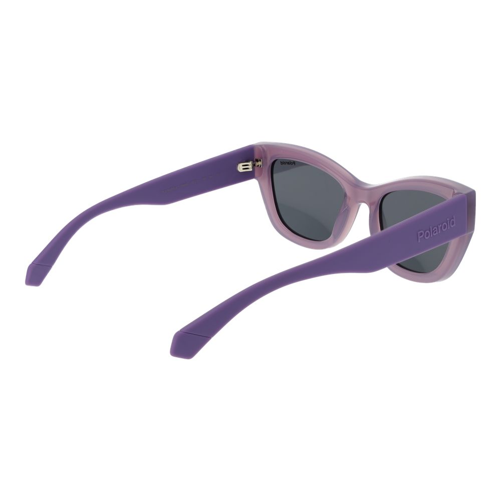 Polaroid Women’s Sunglasses – Purple Cat Eye Frame, Grey Polarized Lenses