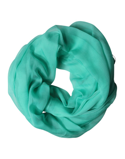 Dolce & Gabbana Teal Stole Silk Neck Wrap Shawl for Men