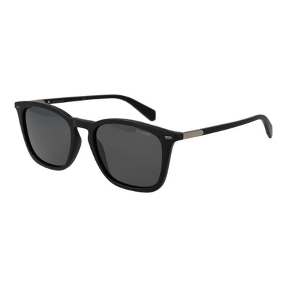 Polaroid Men's Sunglasses – Black Square Frame, Grey Polarized Lenses