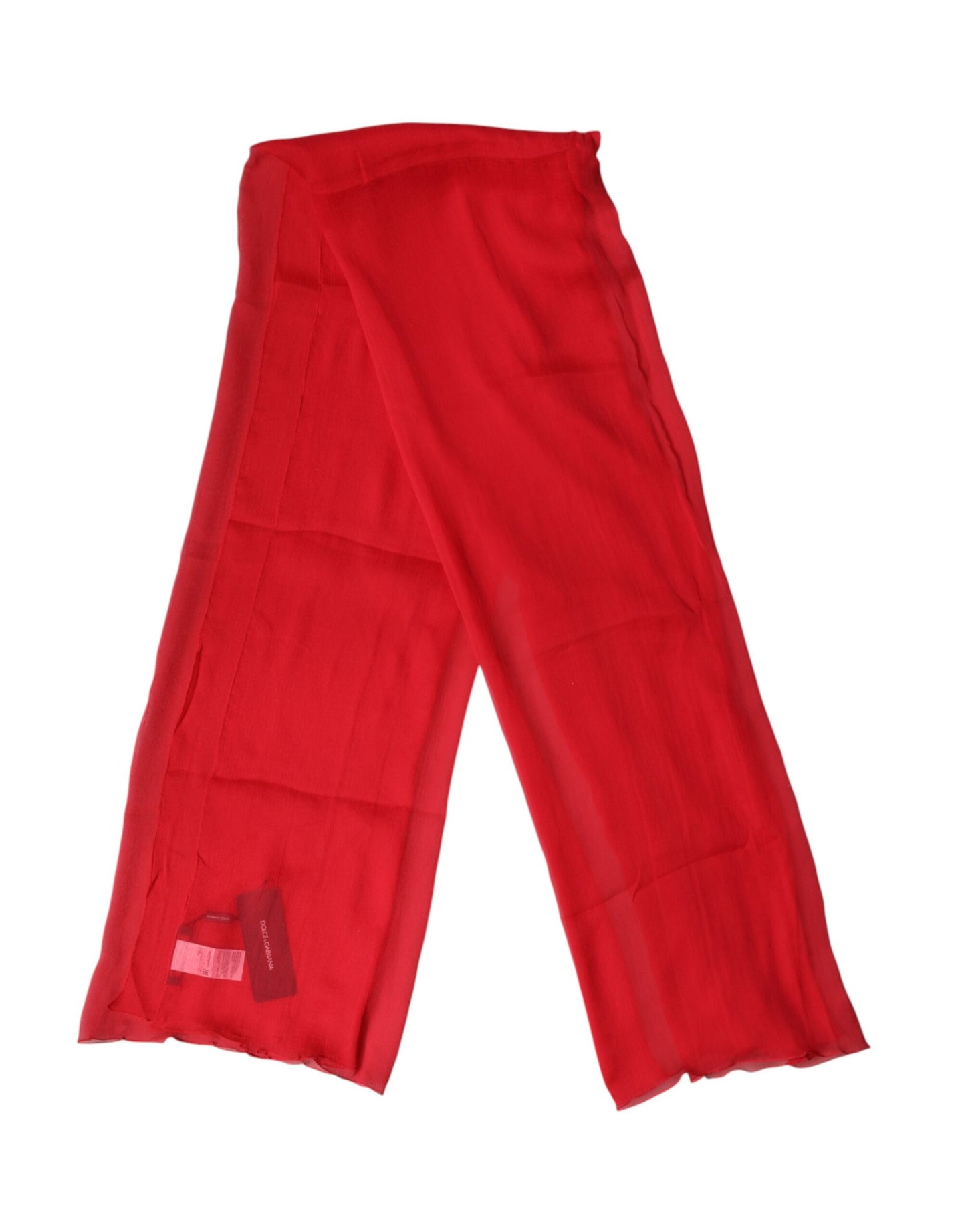 Dolce & Gabbana Red Stole Silk Neck Wrap Shawl for Men