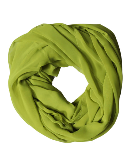Dolce & Gabbana Green Polyester Stole Neck Wrap Shawl Scarf