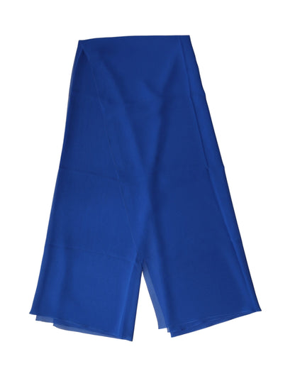Dolce & Gabbana Blue Silk Stole - Elegant Neck Wrap and Shawl for Men